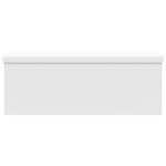 vidaXL Banc de rangement pliable blanc PVC