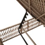 vidaXL Chaises longues lot de 2 avec table beige résine tressée