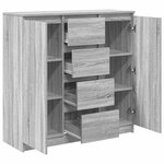 vidaXL Buffet et tiroirs sonoma gris 100 5x35x98 5cm bois d'ingénierie