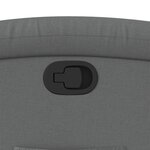 vidaXL Fauteuil inclinable en tissu gris foncé