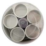 30 boîtes métalliques à couvercle transparent 5 3 cm