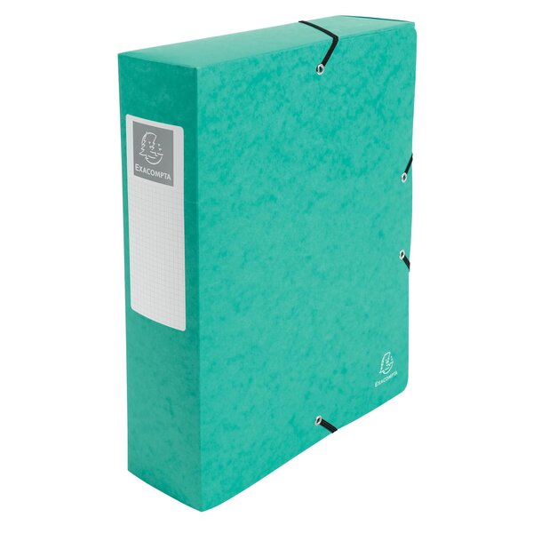 Boite De Classement Exabox Dos 80mm Carte Lustrée - A4 - Vert - Exacompta