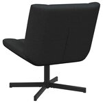 vidaXL Chaise pivotante Noir 63 x 75 x 76 cm tissu