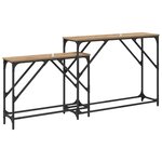 vidaXL Table console 2 Pièces Chêne artisanal 100 x 28 x 75 cm