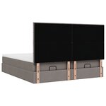 VidaXL Cadre de lit ottoman avec matelas taupe 200x200cm tissu