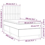 vidaXL Sommier à lattes de lit matelas LED Bleu foncé 80x200cm Velours