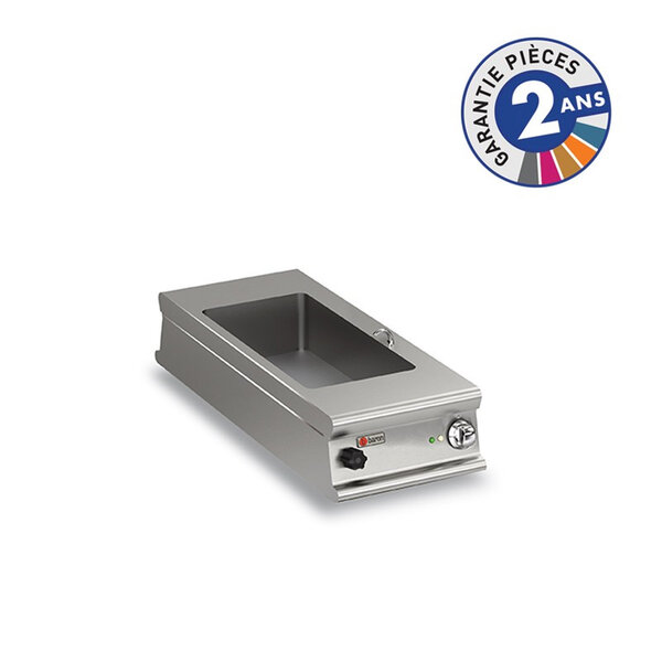Bain marie electrique à poser inox - 1 bac gn 1/3 + 1 bac gn 1/1 - baron -  -  450x110x280mm