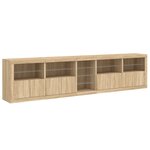 vidaXL Buffet avec lumières LED chêne sonoma 283x37x67 cm