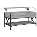 vidaXL Table basse sonoma gris 100x50x50 cm bois d'ingénierie et métal
