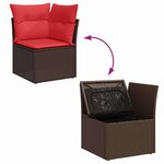 vidaXL Ensemble de canapé de jardin 9 Pièces Beige Poly rotin
