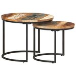 vidaXL Tables gigognes 2 Pièces Bois de récupération massif