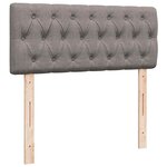 vidaXL Sommier à lattes de lit avec matelas taupe 120x190 cm tissu