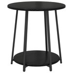 Table d'appoint vidaXL 2 pièces Bois Noir et Métal