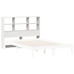 vidaXL Tête de lit avec rangement blanc 140 cm bois massif de pin
