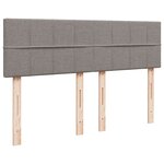 vidaXL Sommier à lattes de lit avec matelas Taupe 140x190 cm Tissu