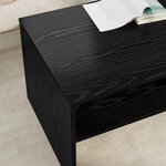 vidaXL Table basse Chêne noir 100 x 50 x 40 cm Bois d'ingénierie