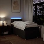 vidaXL Sommier à lattes de lit avec matelas Marron foncé 100x200 cm