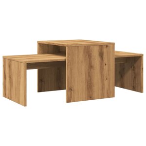 vidaXL Table basse chêne artisanal 100x48x40 cm bois d'ingénierie