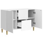 vidaXL Buffet Blanc brillant 89 x 34 5 x 60 cm Bois d'ingénierie