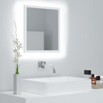 vidaXL Miroir à LED de salle de bain Blanc 40x8 5x37 cm Acrylique