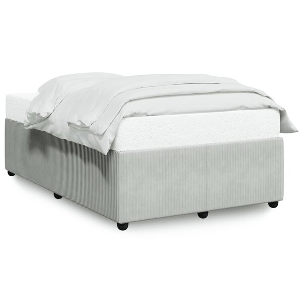 vidaXL Cadre de lit Gris clair 120x200 cm Velours