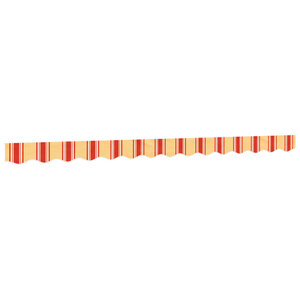 vidaXL Tissu de remplacement de cantonnière d’auvent jaune orange 3 5m