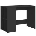 vidaXL Bureau noir 102x50x75 cm bois d'ingénierie