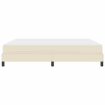 vidaXL Lit avec matelas Crème 180 x 200 cm Faux cuir