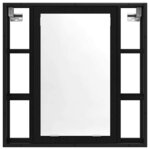 vidaXL Ensemble de mobilier de salle de bain 4 Pièces Chêne noir