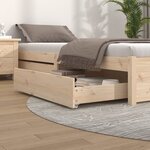 vidaXL Tiroirs de lit 2 Pièces bois de pin massif
