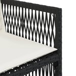vidaXL Chaises de jardin lot de 4 avec coussins noir résine tressée