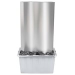 vidaXL Fontaine de jardin Argenté 60 2x37x122 1 cm Acier inoxydable