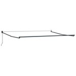 Store rétractable automatique vidaXL Vert et blanc 400x350 cm