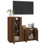vidaXL Ensemble de meubles TV 2 Pièces Chêne marron Bois d'ingénierie
