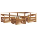 vidaXL Ensemble de canapés d'extérieur 5 Pièces Naturel
