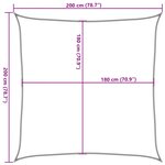 vidaXL Voile d'ombrage 160 g/m² Bleu 2x2 m PEHD