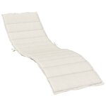 vidaXL Coussin de chaise longue crème mélangé 200x60x4 cm tissu