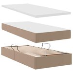 vidaXL Lit de Rangement Cappuccino 100 x 200 cm Cuir synthétique
