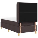 Lit box spring vidaXL avec matelas et LED marron foncé 80x200 cm en tissu