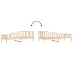 vidaXL Lit de jour sans matelas 80x200 cm bois de pin massif