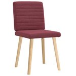 vidaXL Chaises à manger lot de 2 rouge bordeaux tissu