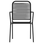 vidaXL Ensemble à manger de jardin 5 Pièces Noir