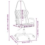 vidaXL Chaise de jeu Noir et bleu Similicuir