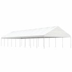 vidaXL Belvédère avec toit blanc 20 07x5 88x3 75 m polyéthylène