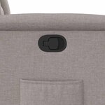 vidaXL Fauteuil inclinable Taupe Tissu