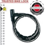 Master lock câble antivol à clé acier 1 2 m x 22 mm 8115eurdps