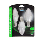 Pack de 3 ampoules led (flamme)  culot e14  conso. 6w (eq. 40w)  470 lumens  blanc neutre