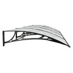 vidaXL Auvent de porte Noir 350x100 cm Polycarbonate