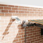 vidaXL Auvent Rétractable with Vert et jaune 450 × 350 cm tissu