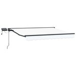 vidaXL Cadre de store manuel avec LEDs Blanc et anthracite 3 5 x 2 5 m